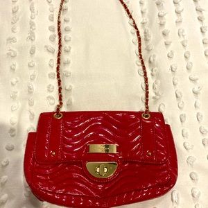 4/$12 Kate Landry red patent purse